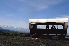 USA-Wyoming-Grand Tetons Covered Wagon Train